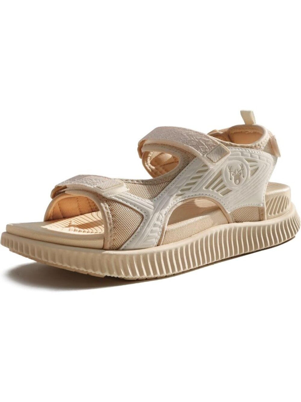 Women's Light Beige  Walking Sandals Summer Hiking Sport Recovery Cushion Shoes